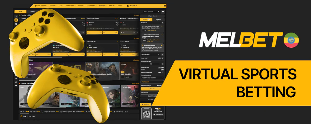 Esports events on Melbet run around the clock